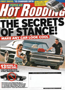 POPULAR HOT RODDING 2012 APR - NEW CHARGER SRT TEST, WHEEL Spcl, HOT CLEVELAND
